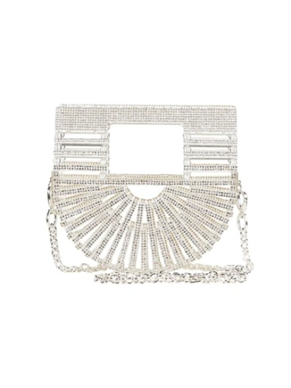 Cult Gaia Gaias Ark Nano Rhinestone-Embellished Acrylic Crossbody Bag in Clear